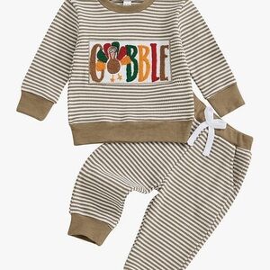 Striped Gobble Turkey 12-18 mos Outfit